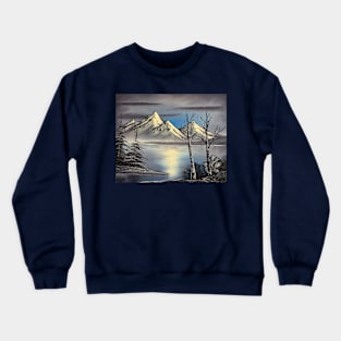 Purple Mountain Landscape Crewneck Sweatshirt